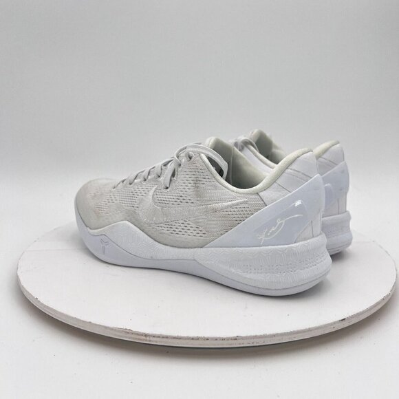 Nike Zoom Kobe 8 Men 4 Women 5.5 Fj9364-100 Triple White Knit Low Training Shoe - Picture 8 of 15